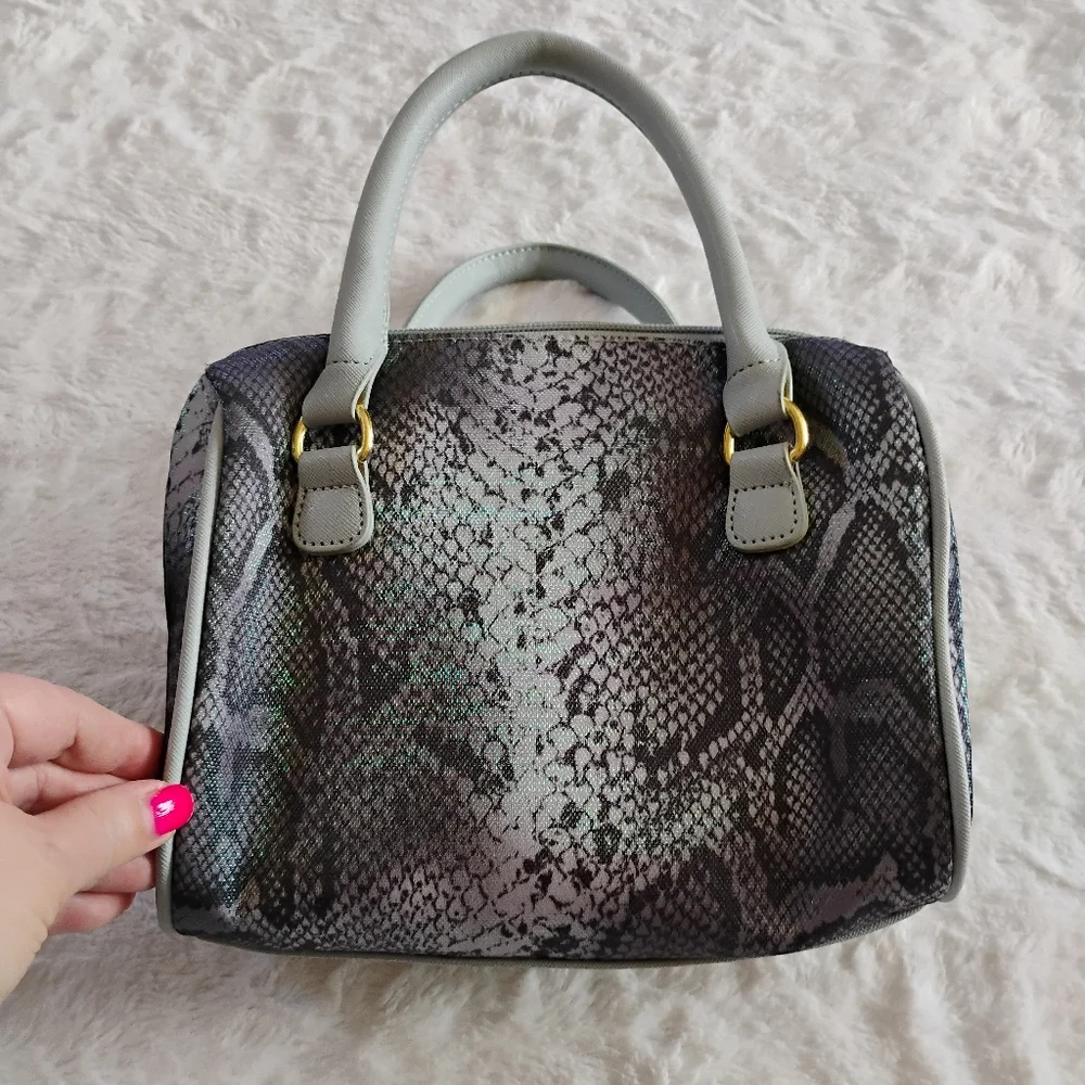 Luv Betsey By Betsey Johnson Iridescent Snake Print Satchel